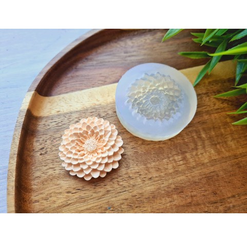 Silicone mold, Dahlia, style 2, ~ Ø 3.5 cm, H:0.9 cm