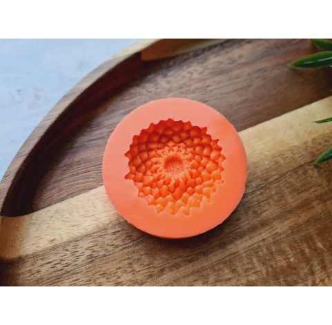 Silicone mold, Dahlia, style 2, ~ Ø 3.5 cm, H:0.9 cm