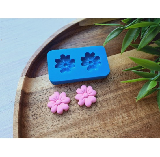 Silicone mold, Flower, style 5, ~ Ø 1.7 cm, H:0.4 cm