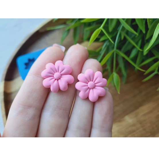 Silicone mold, Flower, style 5, ~ Ø 1.7 cm, H:0.4 cm