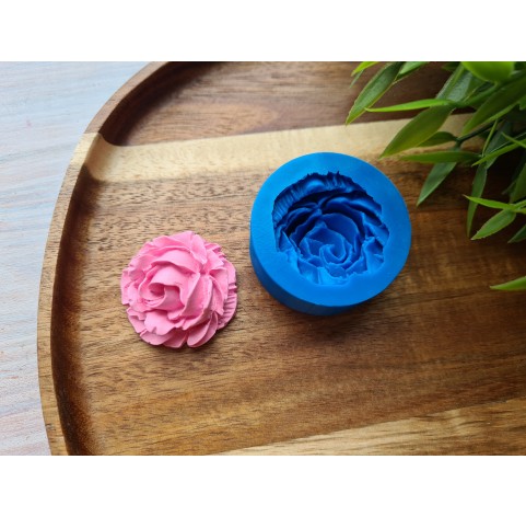 Silicone mold, Rose, style 9, ~ Ø 3.4 cm, H:2.2 cm