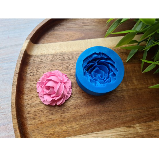 Silicone mold, Rose, style 9, ~ Ø 3.4 cm, H:2.2 cm