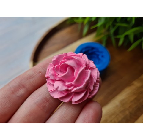 Silicone mold, Rose, style 9, ~ Ø 3.4 cm, H:2.2 cm