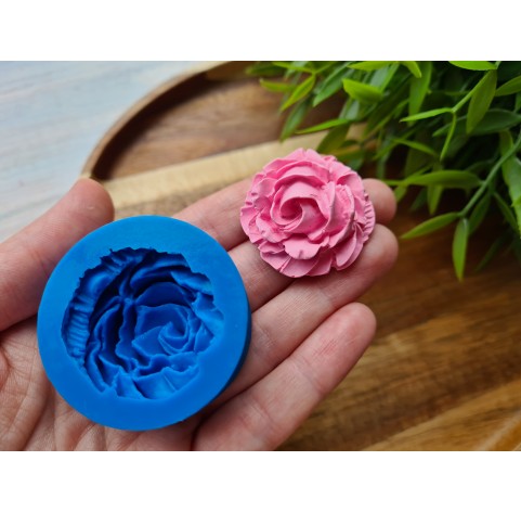 Silicone mold, Rose, style 9, ~ Ø 3.4 cm, H:2.2 cm