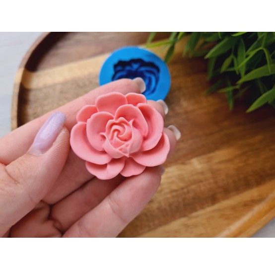 Silicone mold, Rose, style 11, large, ~ 3.6*3.9 cm, H:1.3 cm