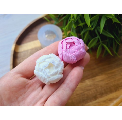 Silicone mold, Peony, style 1, large, ~ Ø 2.8 cm, H:2 cm