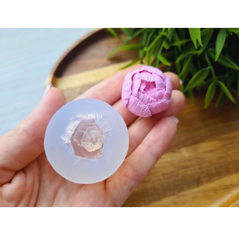 Silicone mold, Peony, style 1, large, ~ Ø 2.8 cm, H:2 cm