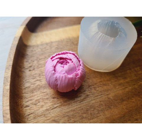 Silicone mold, Peony, style 2, medium, ~ Ø 2.4 cm, H:1.8 cm