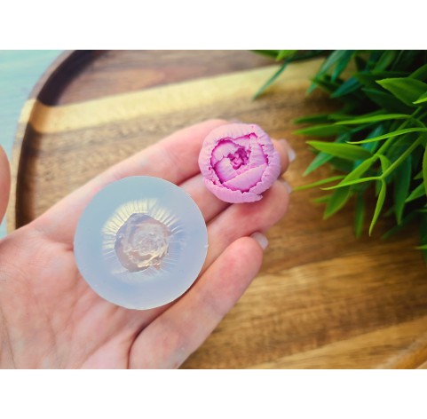 Silicone mold, Peony, style 2, medium, ~ Ø 2.4 cm, H:1.8 cm