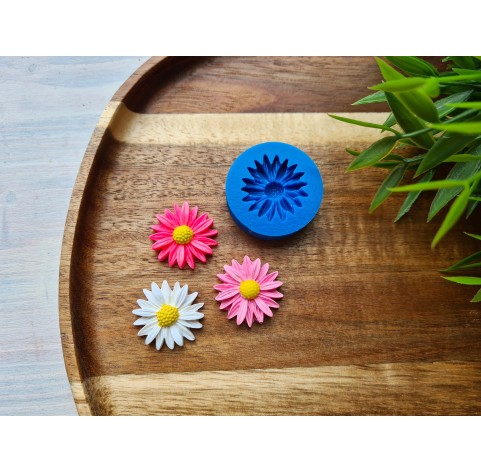 Silicone mold, Daisy, style 2, ~ Ø 2.4 cm, H:0.6 cm