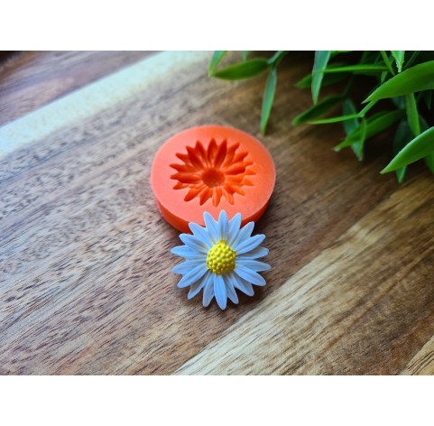 Silicone mold, Daisy, style 2, ~ Ø 2.4 cm, H:0.6 cm