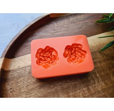 Silicone mold, Flower, style 12, 2 elements, ~ Ø 2.5 cm, H:1.2 cm