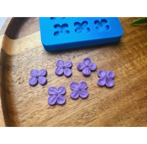 Silicone mold, Lilac, style 2, 6 elements, ~ Ø 1.1 cm, H:0.2 cm