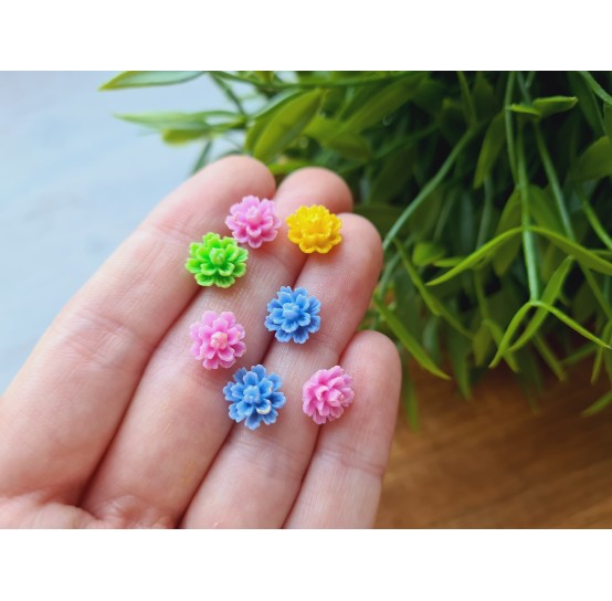 Silicone mold, Flower, style 2, 4 elements, small, ~ Ø 0.8 cm, H:0.5 cm