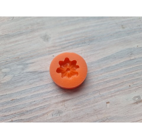 Silicone mold, Flower, style 5, ~ Ø 1.7 cm, H:0.4 cm