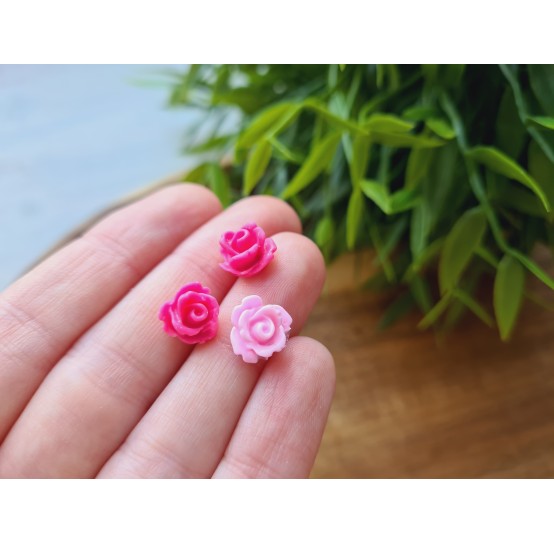 Silicone mold, Rose, style 3, small, 3 elements, ~ Ø 0.9 cm, H:0.6 cm