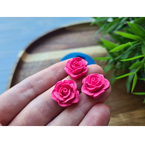 Silicone mold, Rose, style 5, 3 elements, ~ Ø 1.5 cm, H:0.8 cm