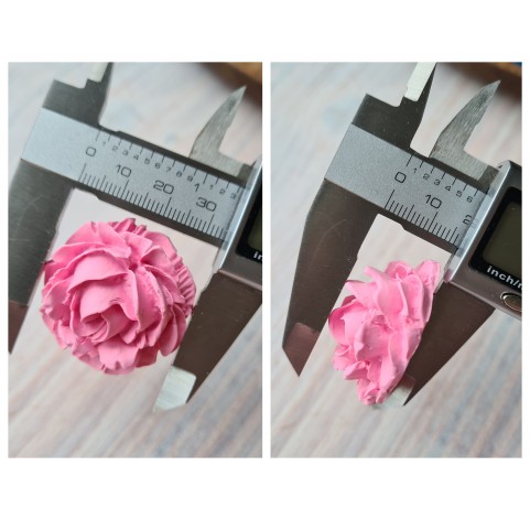 Silicone mold, Rose, style 9, ~ Ø 3.4 cm, H:2.2 cm