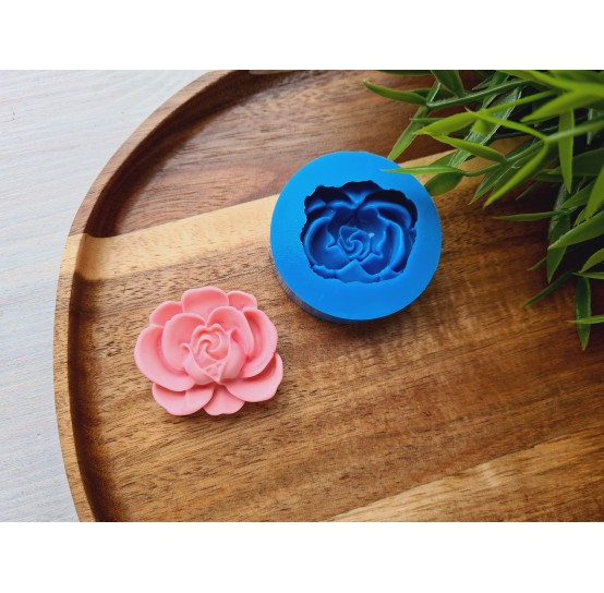 Silicone mold, Rose, style 14, ~ 3.6*3.9 cm, H:1.3 cm