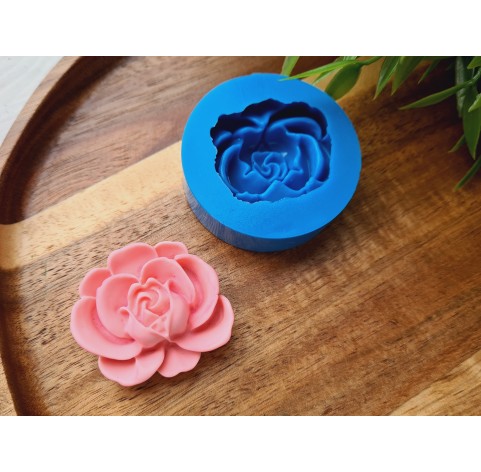 Silicone mold, Rose, style 11, large, ~ 3.6*3.9 cm, H:1.3 cm