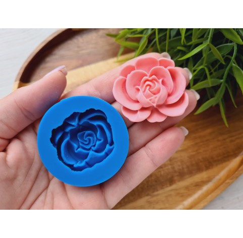 Silicone mold, Rose, style 11, large, ~ 3.6*3.9 cm, H:1.3 cm