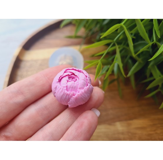 Silicone mold, Peony, style 2, medium, ~ Ø 2.4 cm, H:1.8 cm