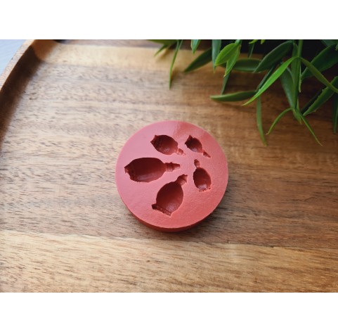 Silicone mold, Poppy boxes, style 1, 5 elements, ~ 0.6-2 cm, H:0.5-0.9 cm