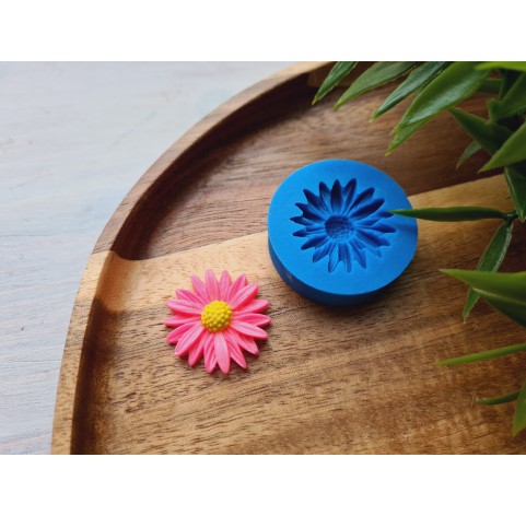 Silicone mold, Daisy, style 2, ~ Ø 2.4 cm, H:0.6 cm