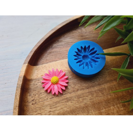 Silicone mold, Daisy, style 2, ~ Ø 2.4 cm, H:0.6 cm