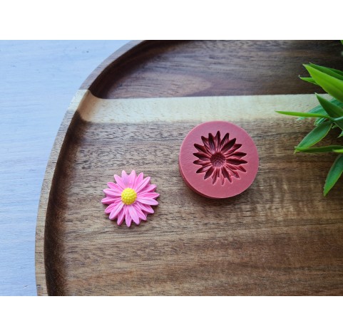 Silicone mold, Daisy, style 2, ~ Ø 2.4 cm, H:0.6 cm