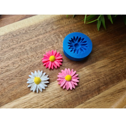 Silicone mold, Daisy, style 2, ~ Ø 2.4 cm, H:0.6 cm