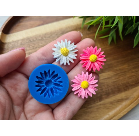 Silicone mold, Daisy, style 2, ~ Ø 2.4 cm, H:0.6 cm