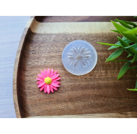 Silicone mold, Daisy, style 2, ~ Ø 2.4 cm, H:0.6 cm