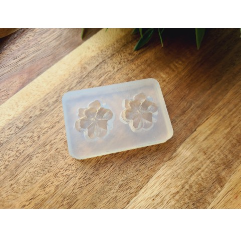 Silicone mold, Flower, style 11, 2 elements, ~ Ø 2.2-2.4 cm, H:0.6 cm