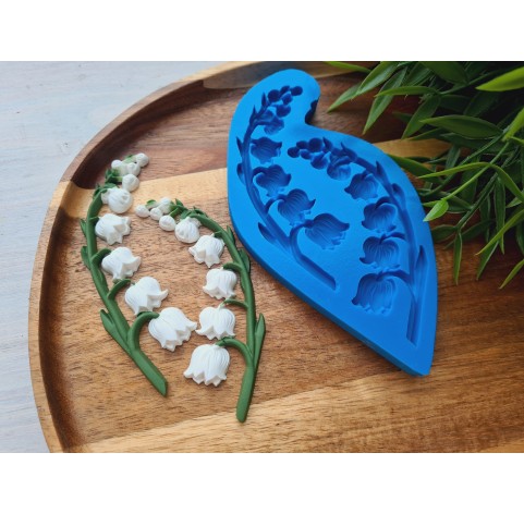 Silicone mold, Lily of the valley, ~ 3.3*9.4 cm, H:0.5 cm