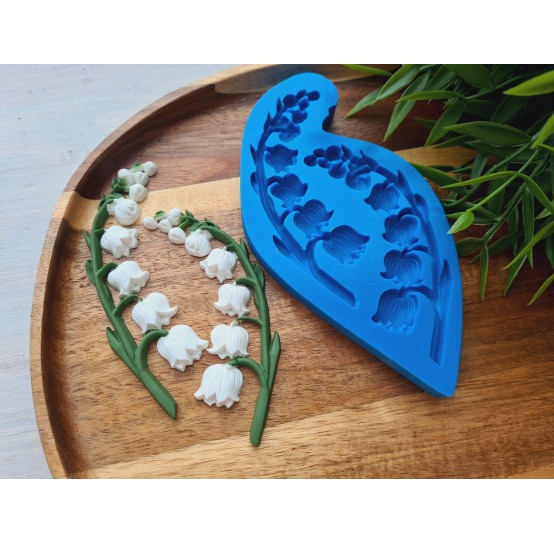 Silicone mold, Lily of the valley, ~ 3.3*9.4 cm, H:0.5 cm