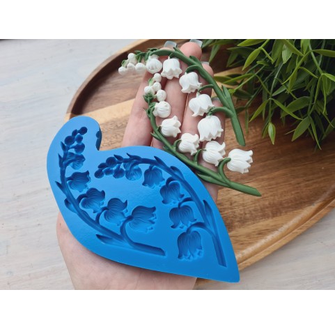 Silicone mold, Lily of the valley, ~ 3.3*9.4 cm, H:0.5 cm