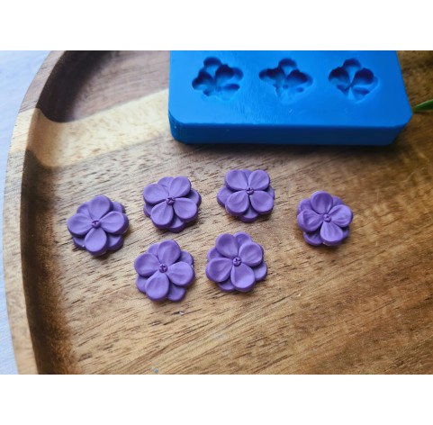 Silicone mold, Lilac, style 3, 6 elements, ~ Ø 1.3 cm, H:0.4 cm