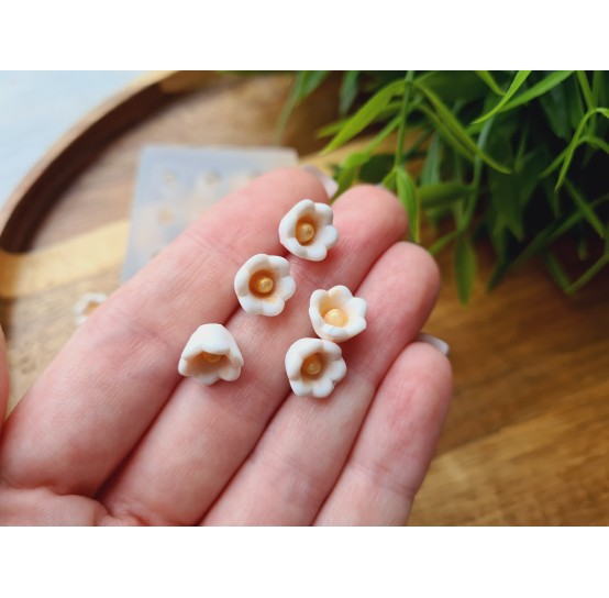 Silicone mold, Lily of the valley, style 2, 9 elements, ~ Ø 0.9 cm, H:0.7 cm