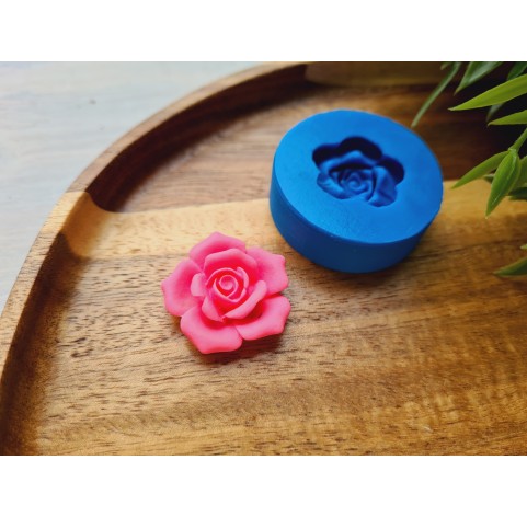 Silicone mold, Rose, style 21, ~ Ø 2.6 cm, H:0.7 cm