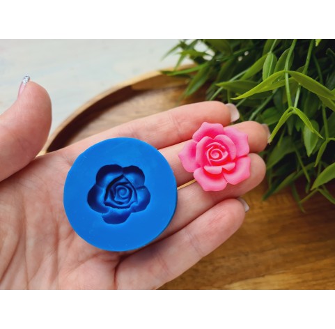 Silicone mold, Rose, style 21, ~ Ø 2.6 cm, H:0.7 cm