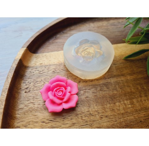 Silicone mold, Rose, style 21, ~ Ø 2.6 cm, H:0.7 cm