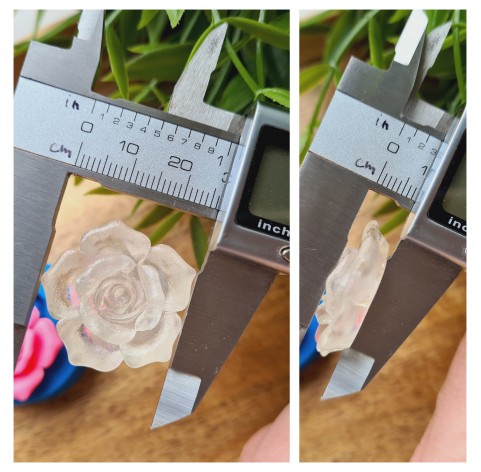 Silicone mold, Rose, style 21, ~ Ø 2.6 cm, H:0.7 cm