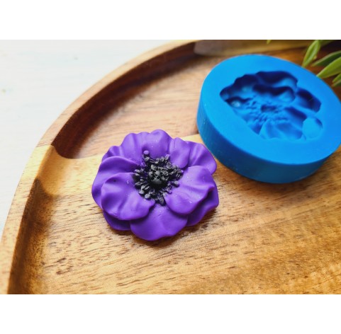 Silicone mold, Poppy, ~ Ø 3.6 cm, H:0.8 cm