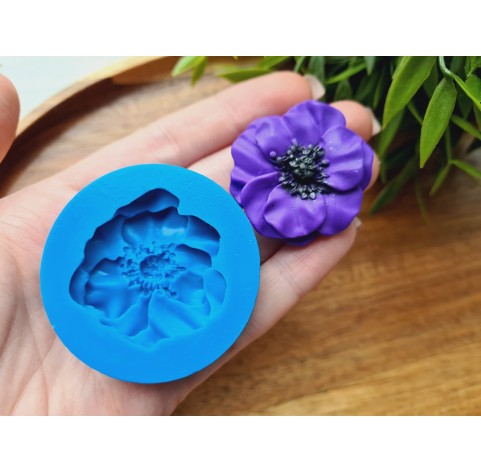 Silicone mold, Poppy, ~ Ø 3.6 cm, H:0.8 cm
