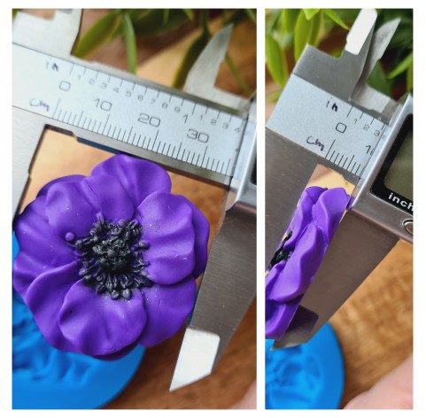 Silicone mold, Poppy, ~ Ø 3.6 cm, H:0.8 cm