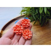 Silicone mold, Flower, style 13, 3 elements, ~ Ø 2.4 cm, H:0.9 cm