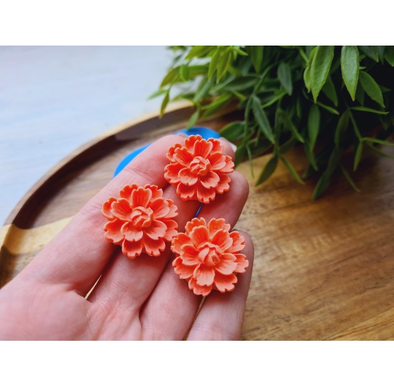 Silicone mold, Flower, style 13, 3 elements, ~ Ø 2.4 cm, H:0.9 cm