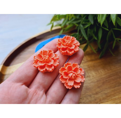 Silicone mold, Flower, style 13, 3 elements, ~ Ø 2.4 cm, H:0.9 cm