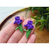 Silicone mold, Iris, 2 elements, ~ 1.5*3 cm, H:0.4 cm
